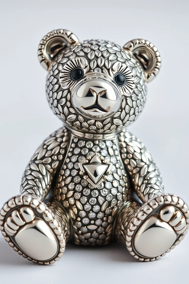 Sterling Silver Huggable Bear 18 In.