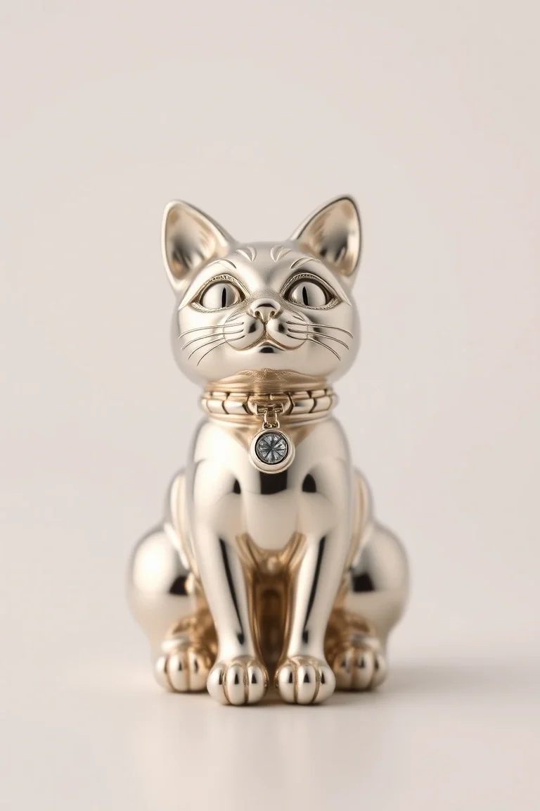 Sterling Silver Huggable Cat 16 In.