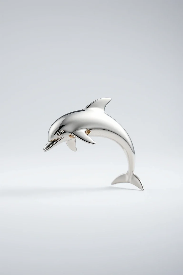 Sterling Silver Huggable Dolphins 16 In.