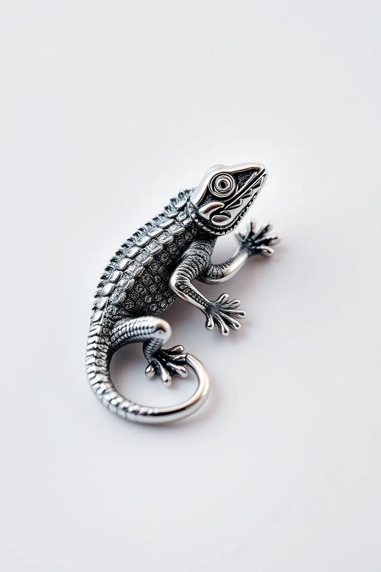 Sterling Silver Iguana