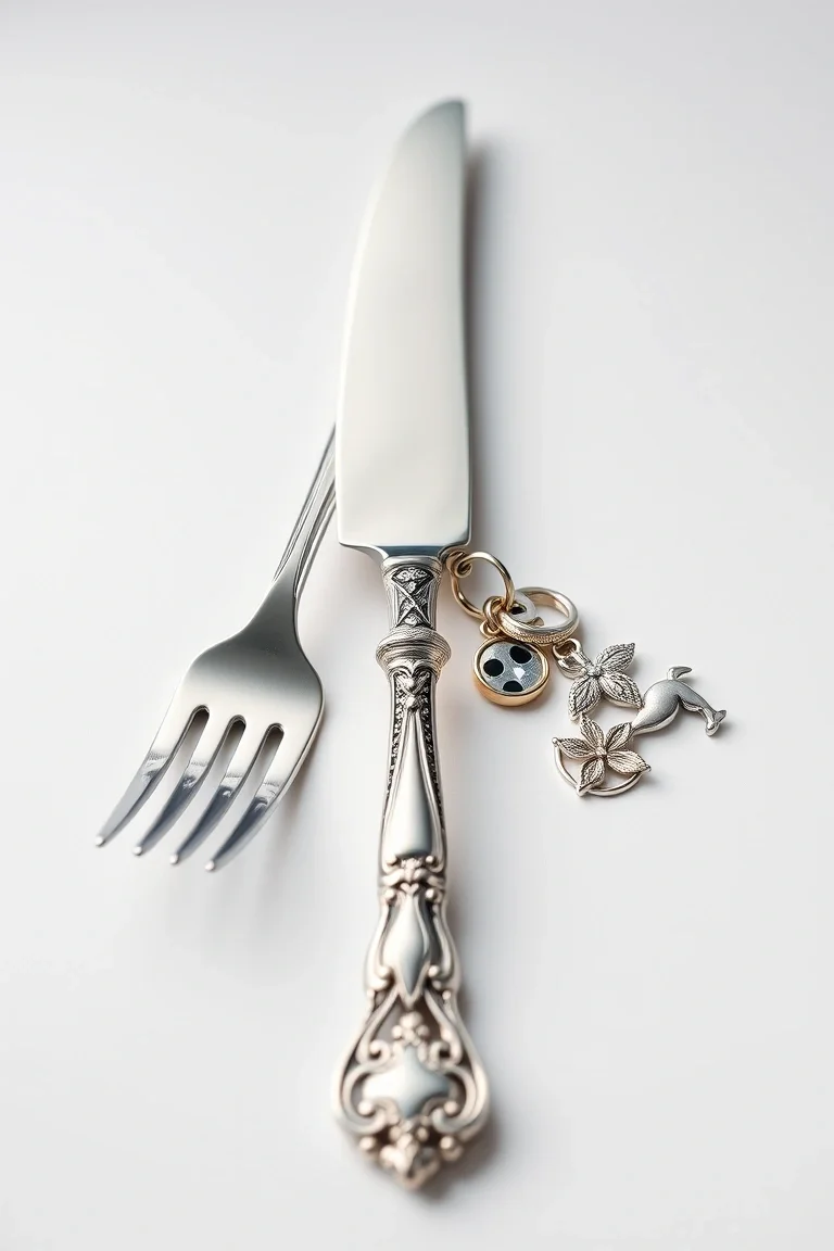 Sterling Silver Knife,fork And Spoon