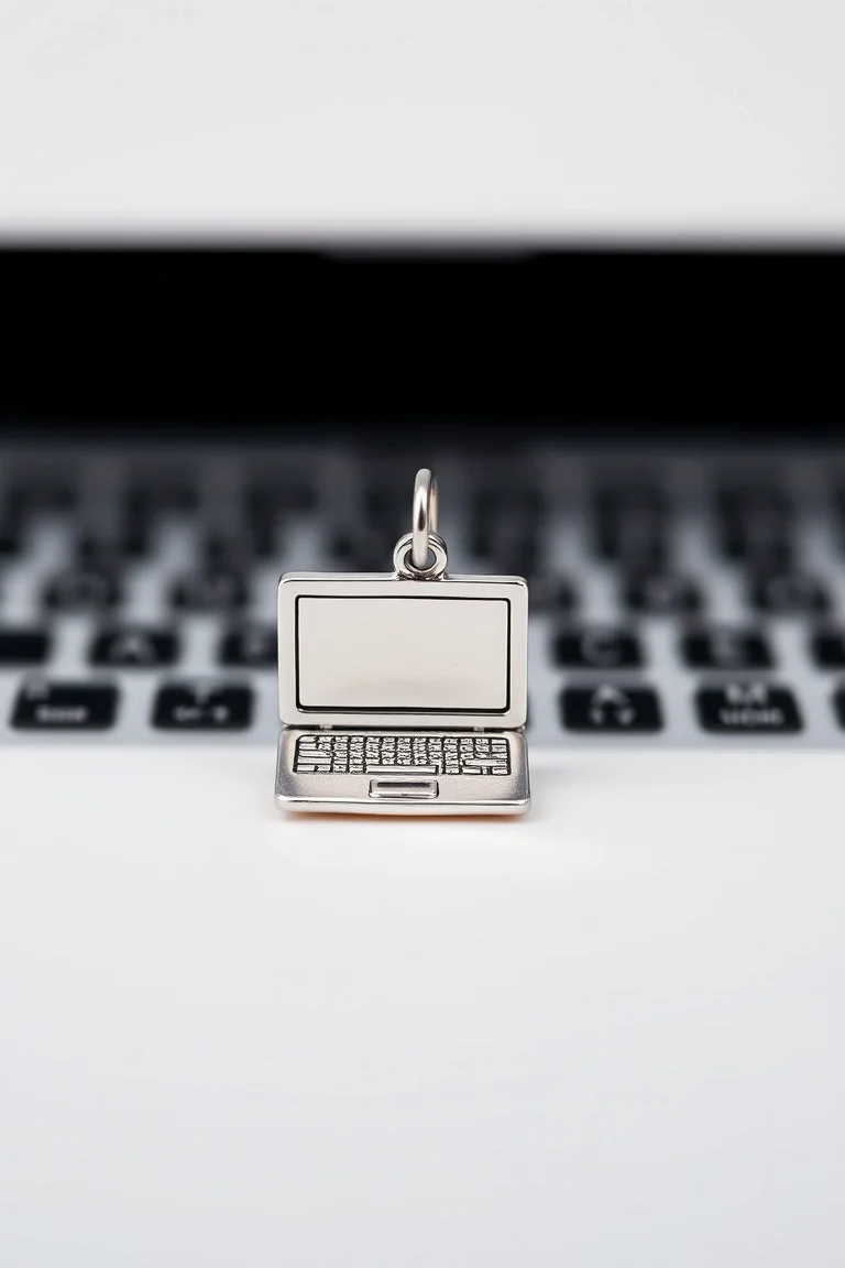 Sterling Silver Lap Top Computer