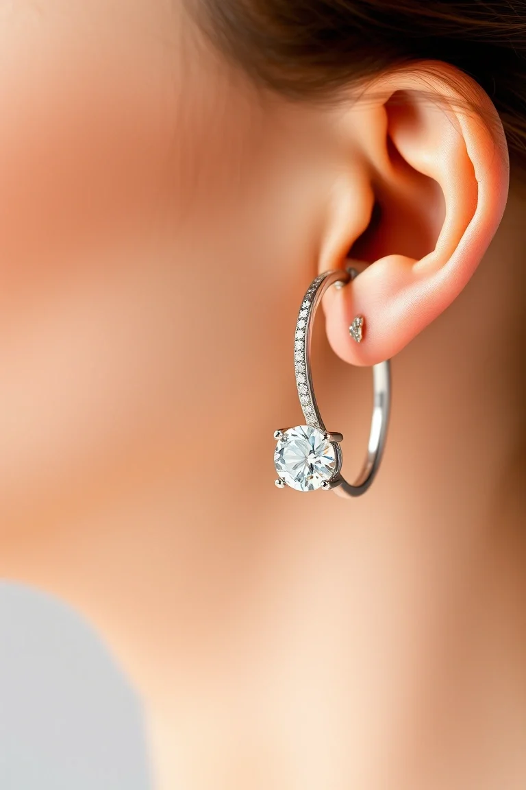 Sterling Silver Leverback Earrings