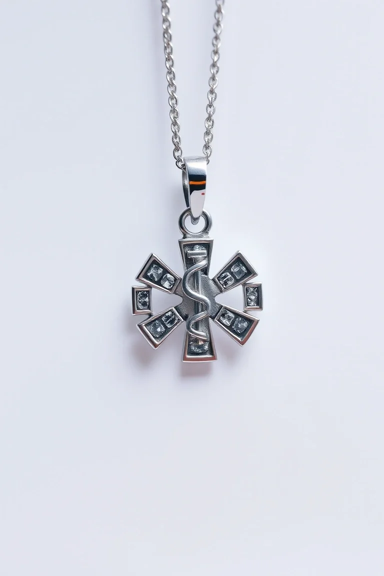 Sterling Silver Medical Jewelry Pendant