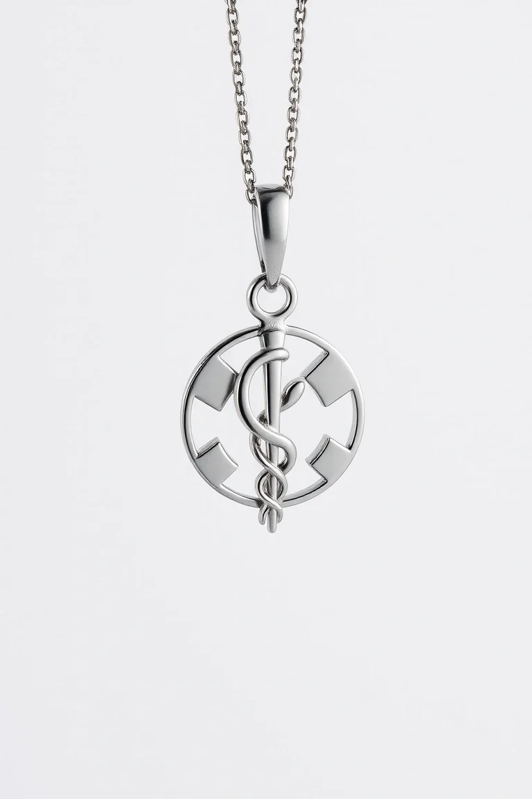 Sterling Silver Medical Jewelry Pendant
