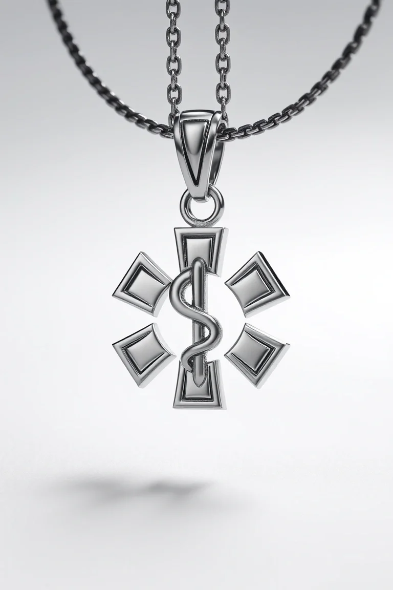 Sterling Silver Medical Jewelry Pendant