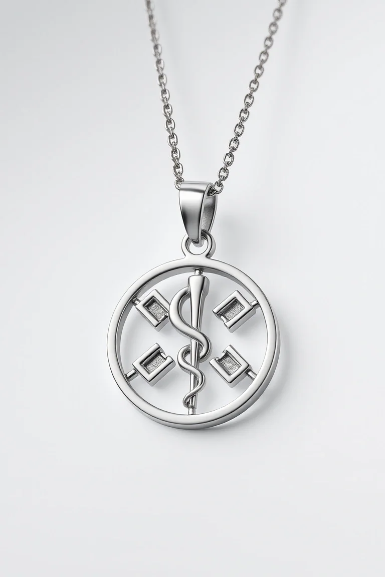 Sterling Silver Medical Jewelry Pendant