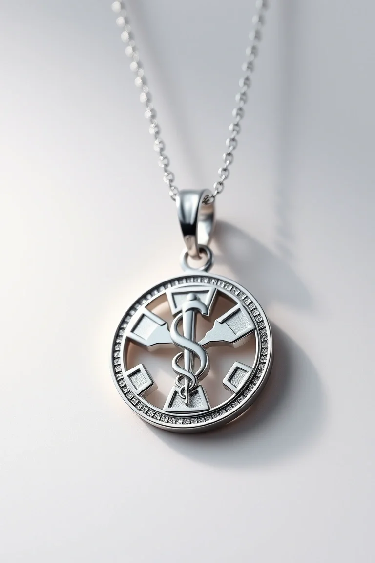 Sterling Silver Medical Jewelry Pendant