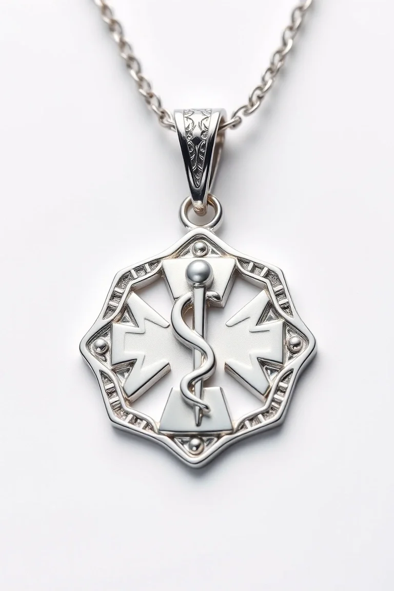 Sterling Silver Medical Jewelry Pendant