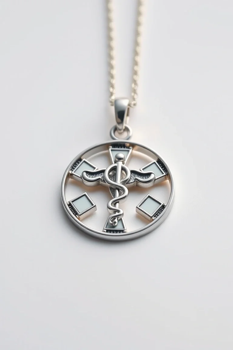 Sterling Silver Medical Jewelry Pendant