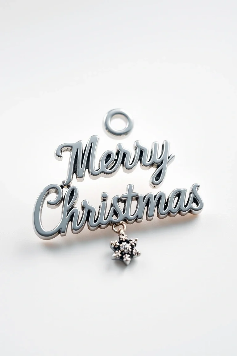 Sterling Silver Merry Christmas