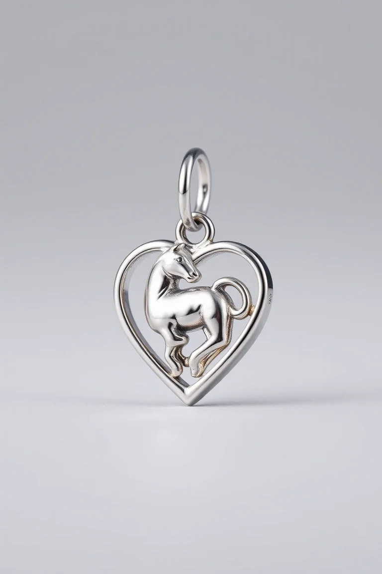 Sterling Silver Momm In Heart