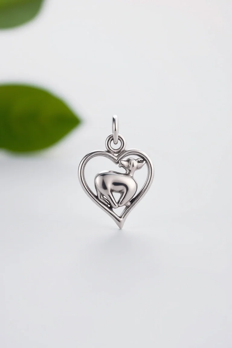 Sterling Silver Momm In Heart