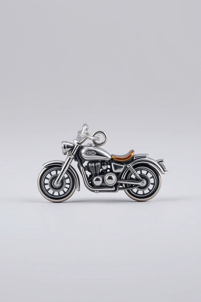 Sterling Silver Motorcycle