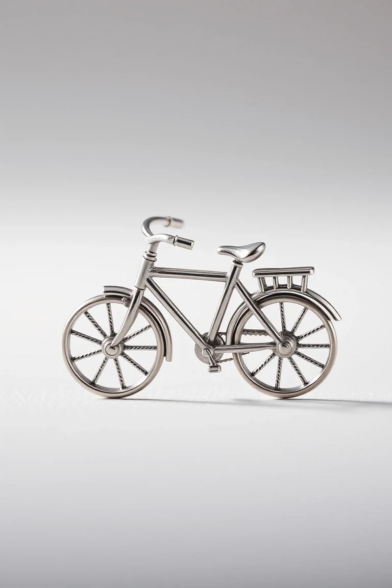 Sterling Silver Moveable Bicycle