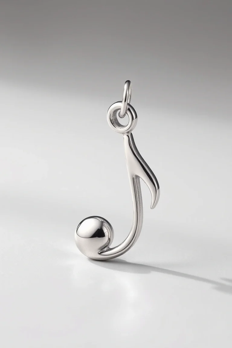 Sterling Silver Music Note