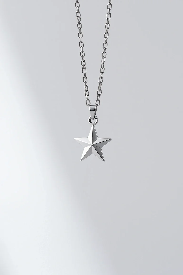 Sterling Silver Necklace with Star
