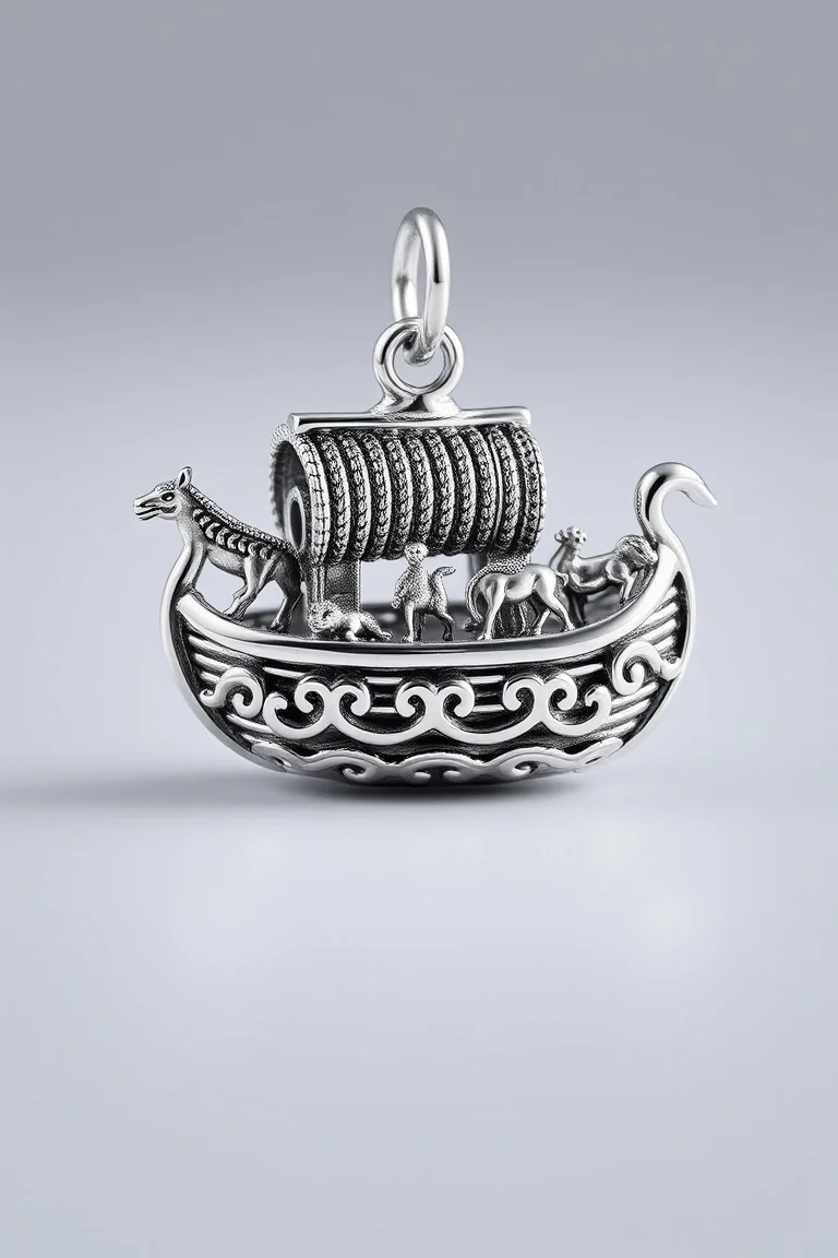 Sterling Silver Noahs Ark Charmholder