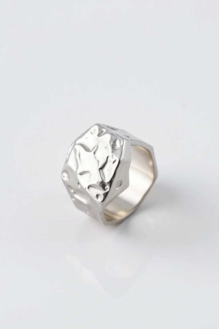 Sterling Silver Nugget Ring/Size 11