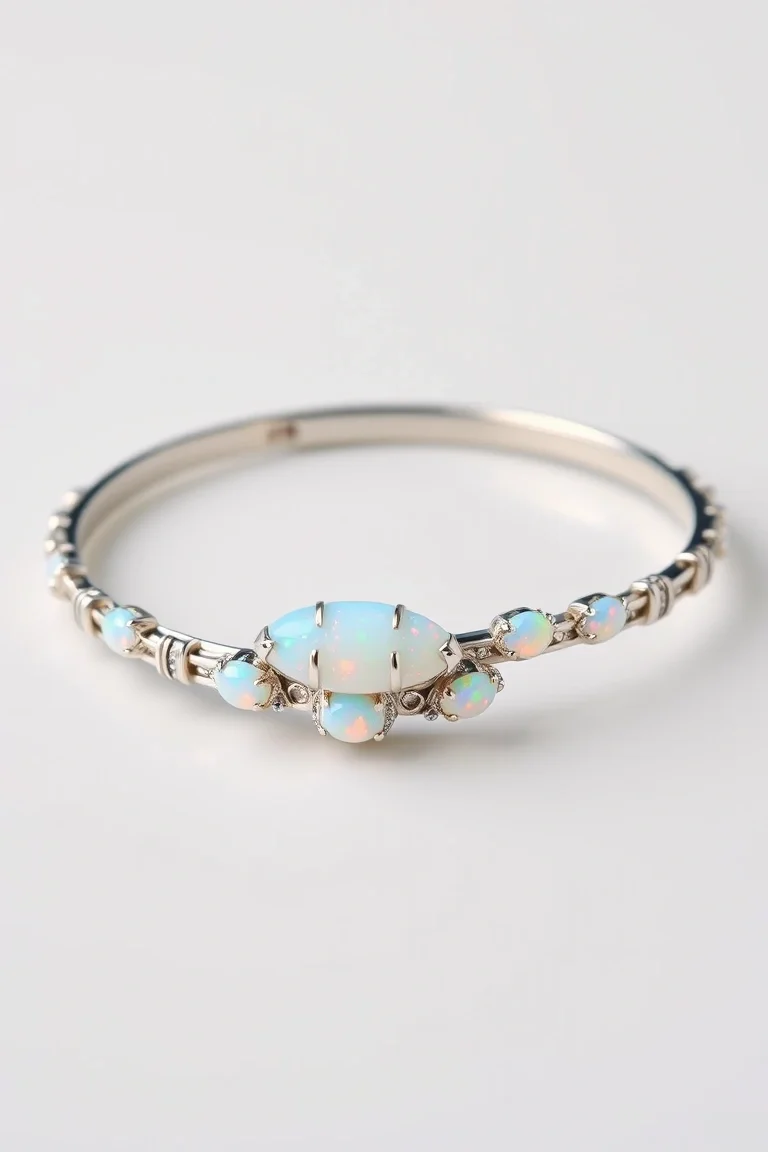 Sterling Silver Opal Bracelet