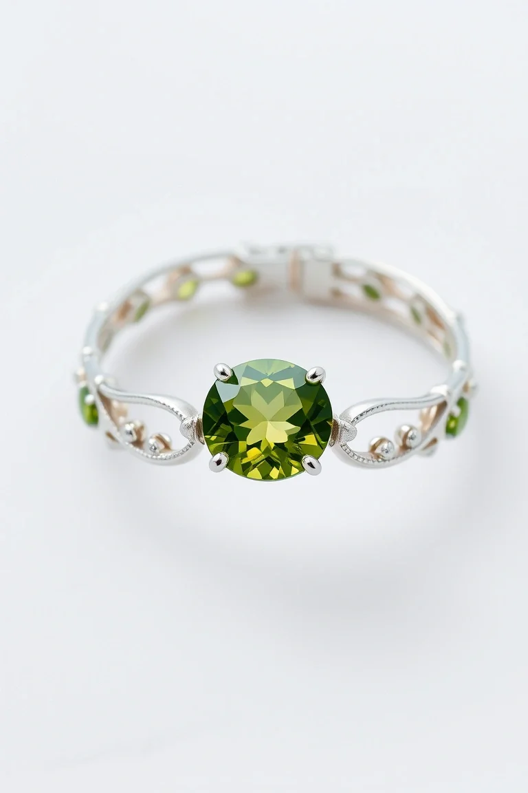 Sterling Silver Peridot Bracelet