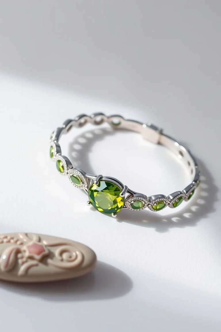 Sterling Silver Peridot Bracelet