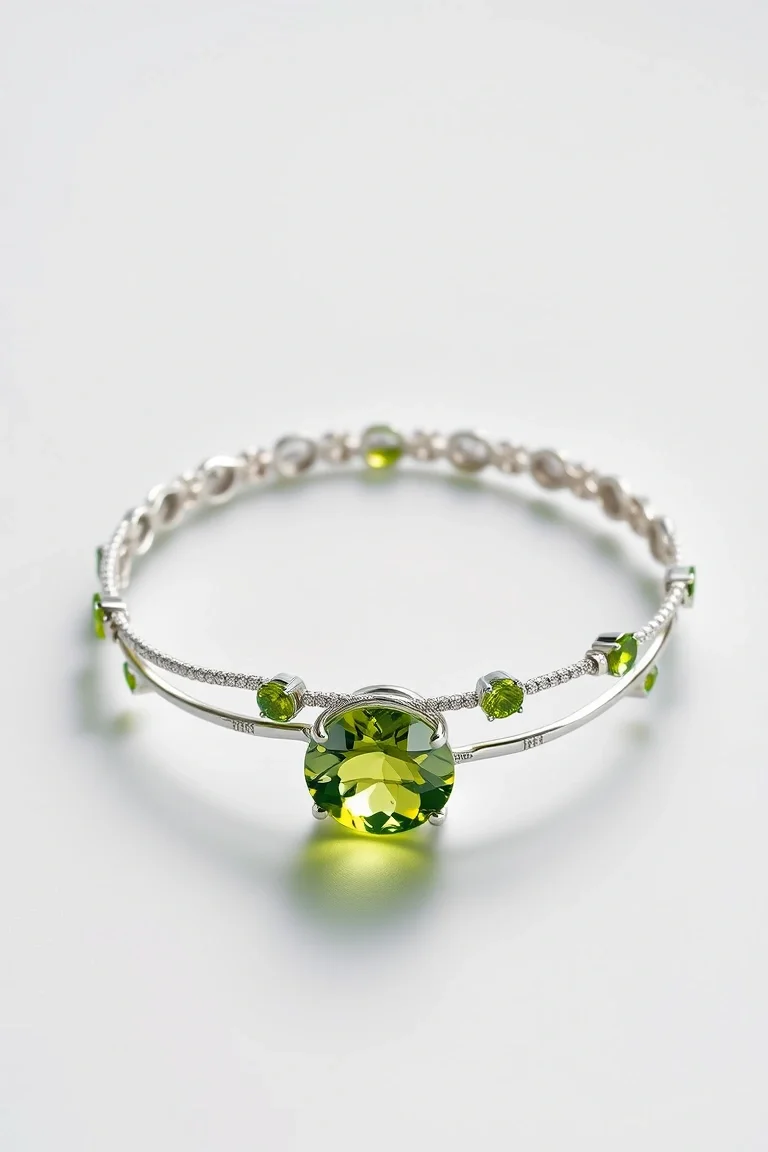 Sterling Silver Peridot Bracelet