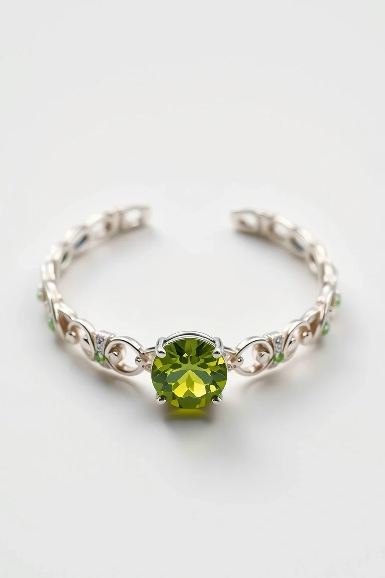 Sterling Silver Peridot Bracelet