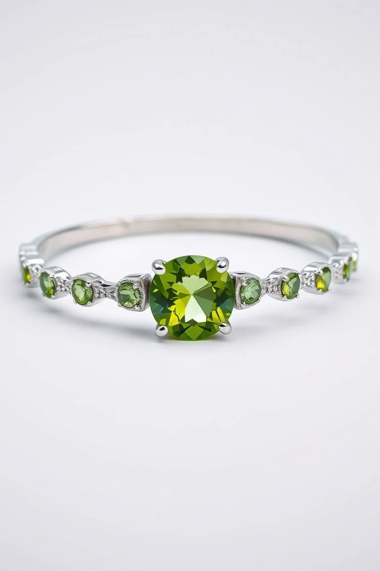 Sterling Silver Peridot Bracelet