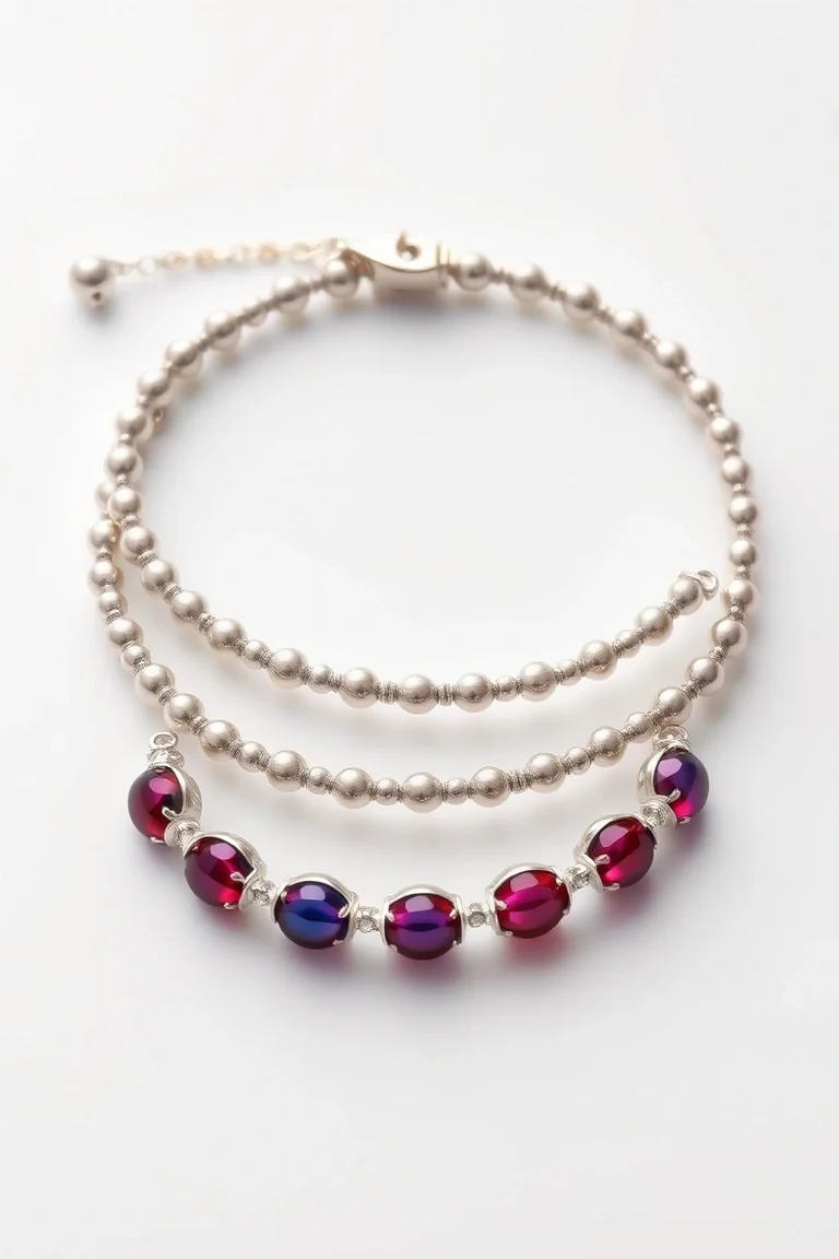 Sterling Silver Polished Round Colored