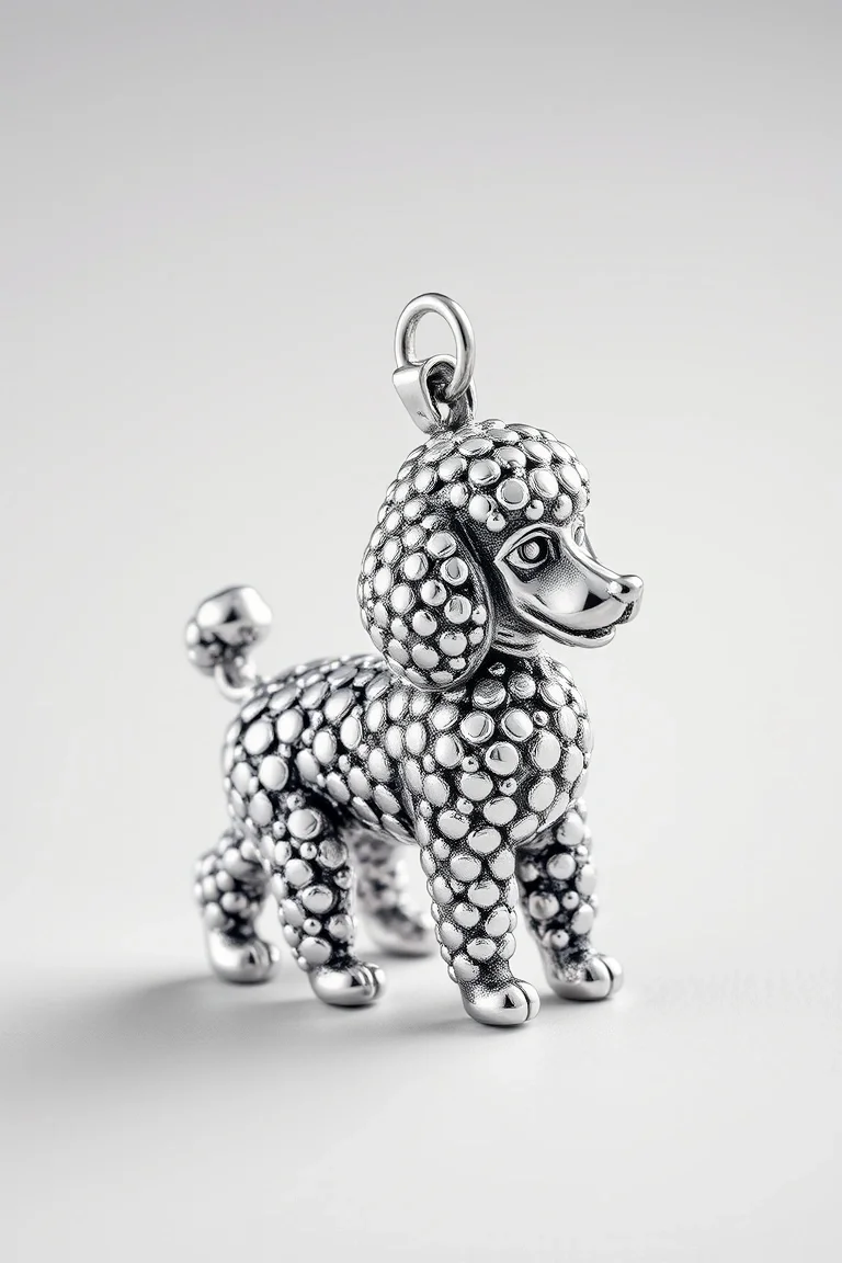 Sterling Silver Poodle Polished
