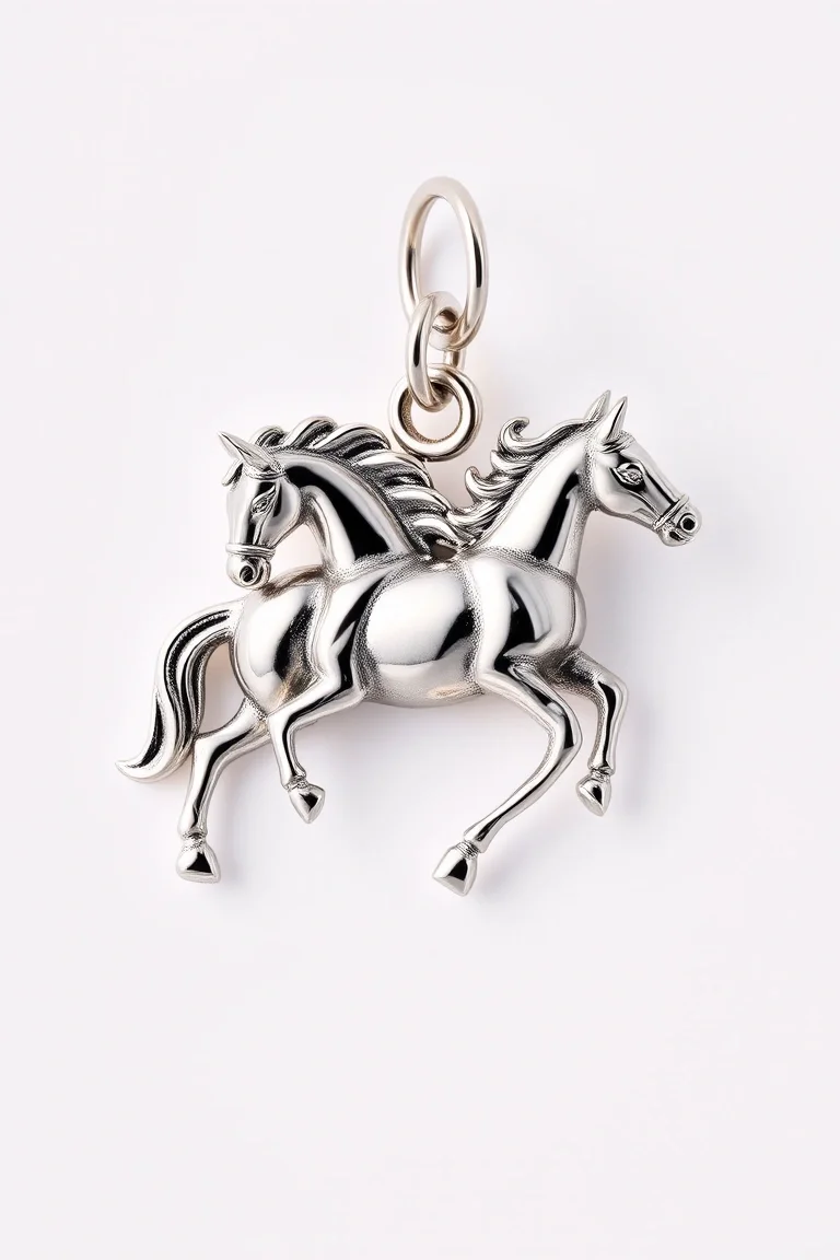 Sterling Silver Race Horse