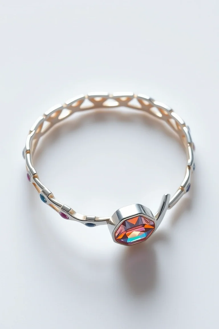 Sterling Silver Rainbow Bracelet