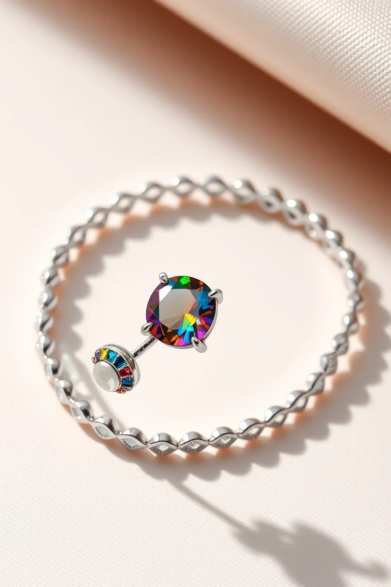Sterling Silver Rainbow Bracelet