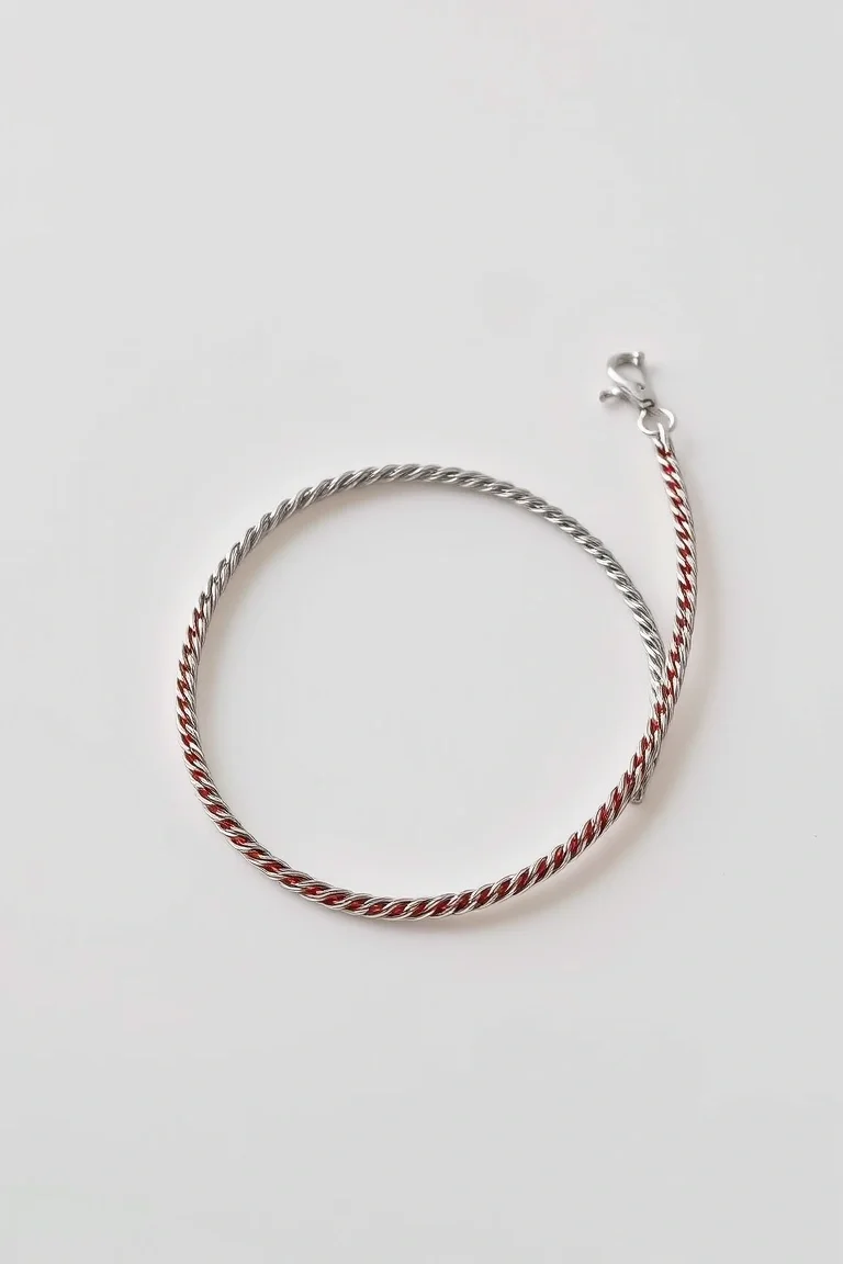 Sterling Silver Red Neck Cord 18 In.