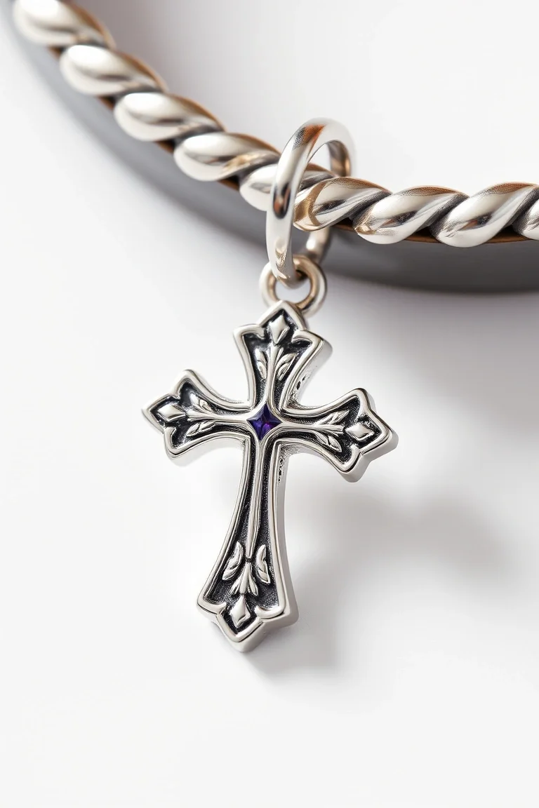 Sterling Silver Religious Charm