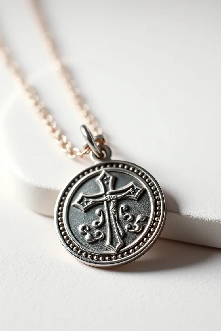 Sterling Silver Religious Medal