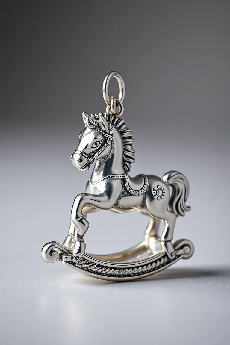 Sterling Silver Rocking Horse