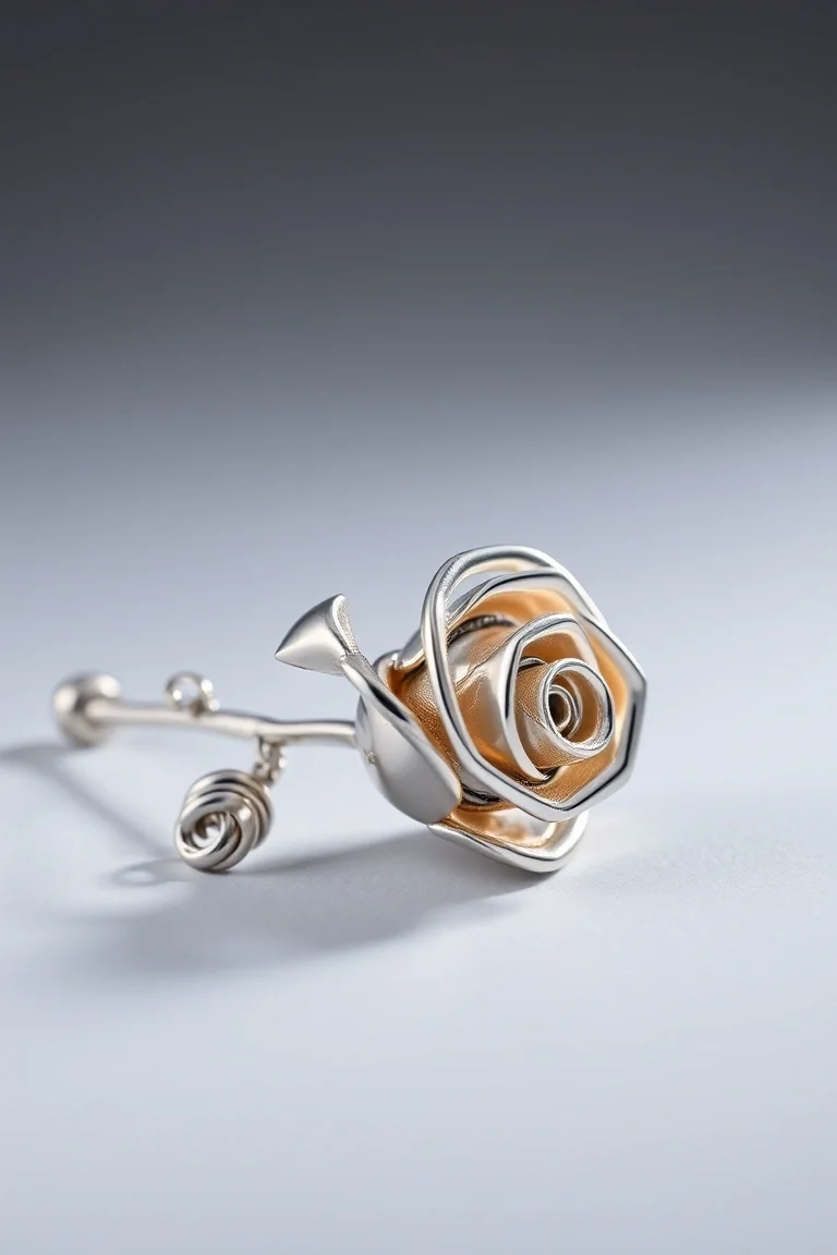 Sterling Silver Rose