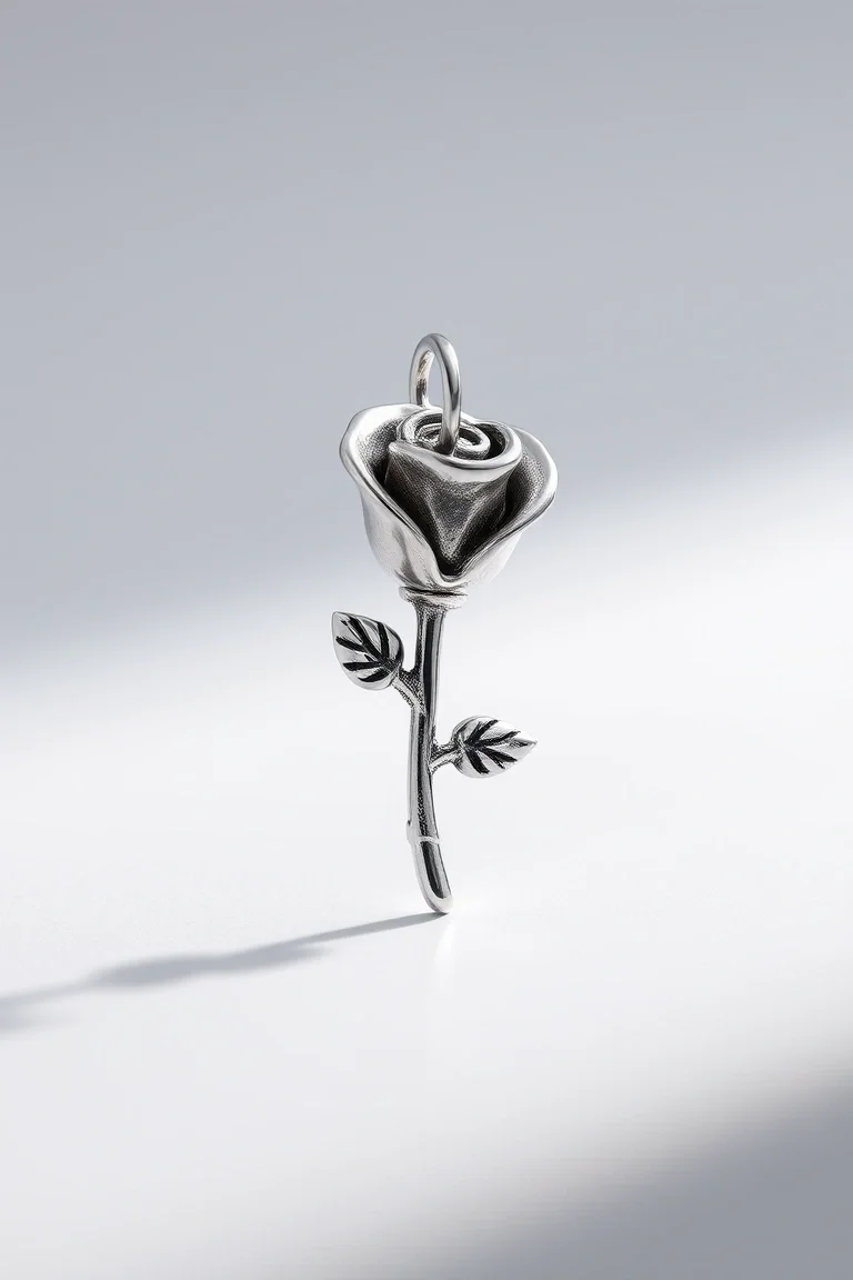 Sterling Silver Rose Bud