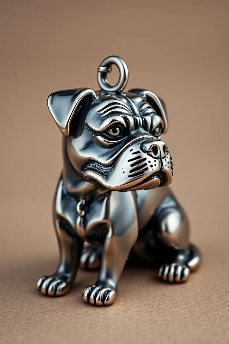 Sterling Silver Rottweiler Antiqued