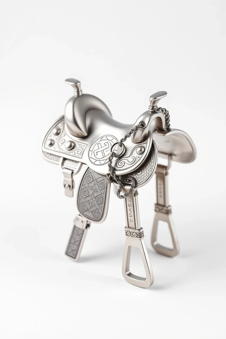 Sterling Silver Saddle With Rifle