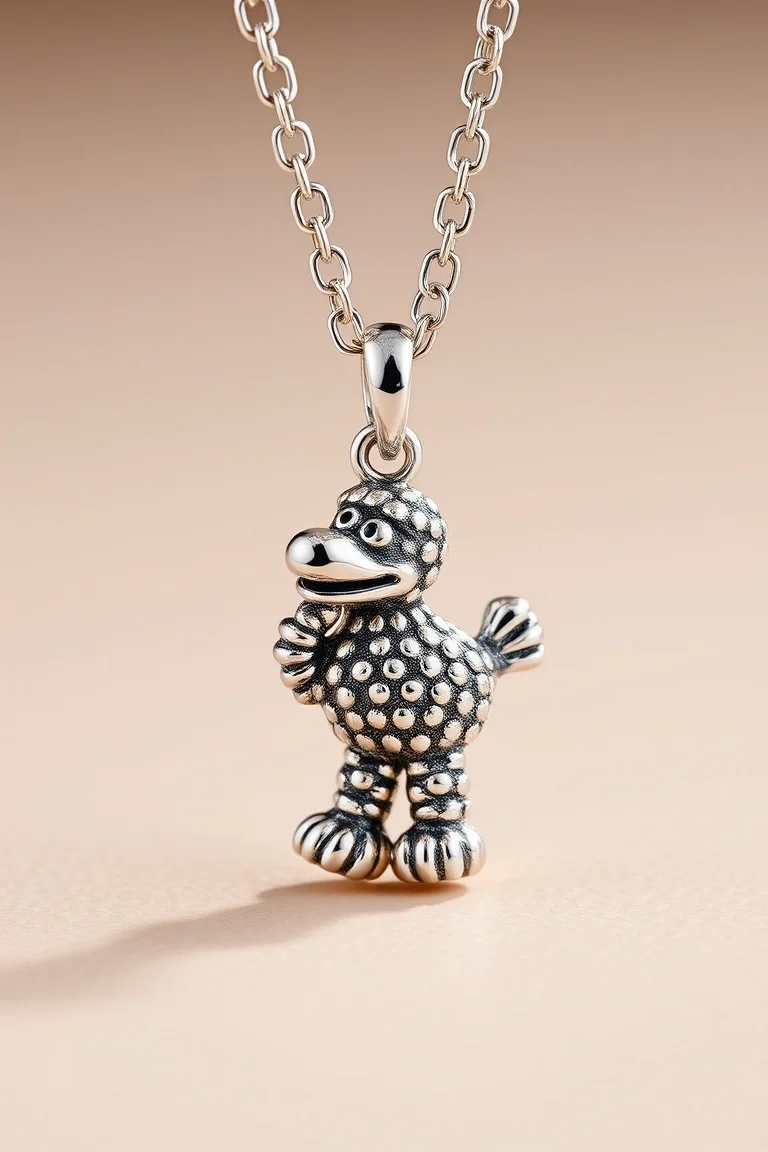 Sterling Silver Sesame St. Charm With Chain