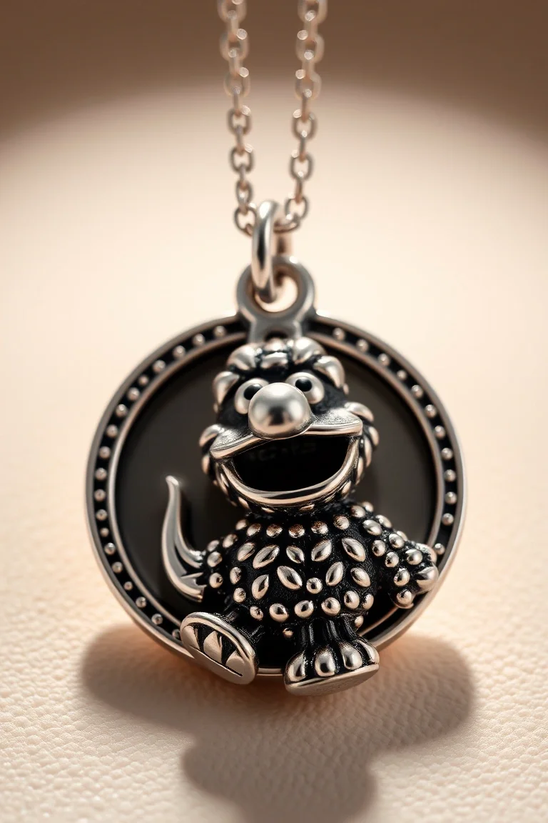 Sterling Silver Sesame St. Charm With Chain