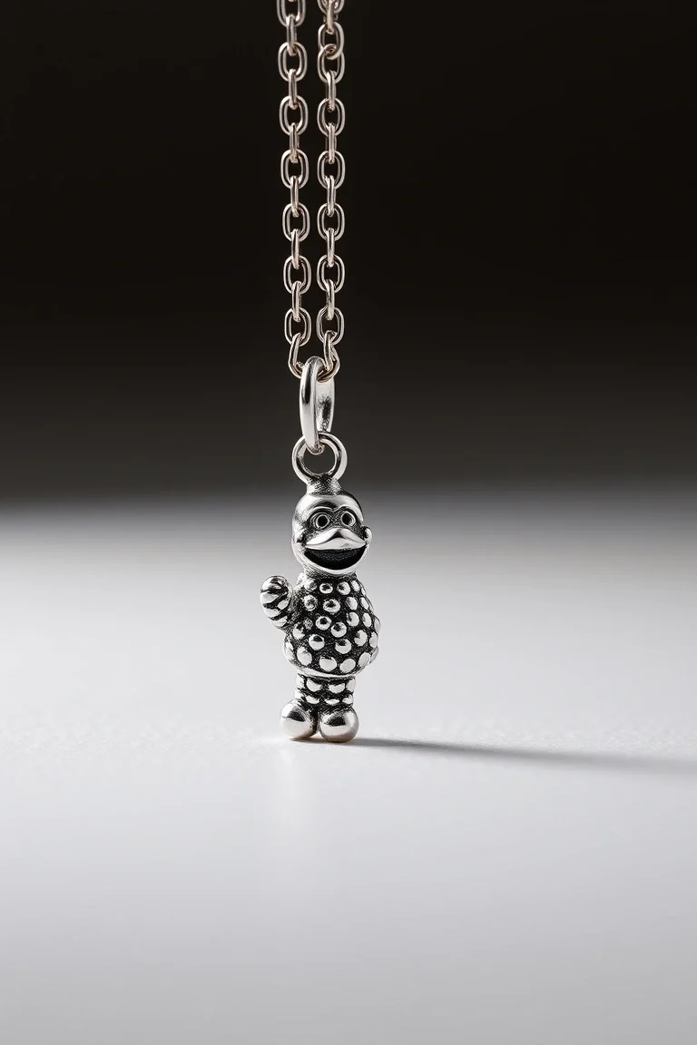 Sterling Silver Sesame St. Charm With Chain