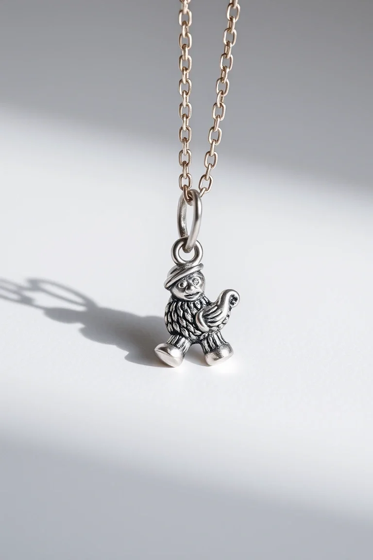 Sterling Silver Sesame St. Charm With Chain