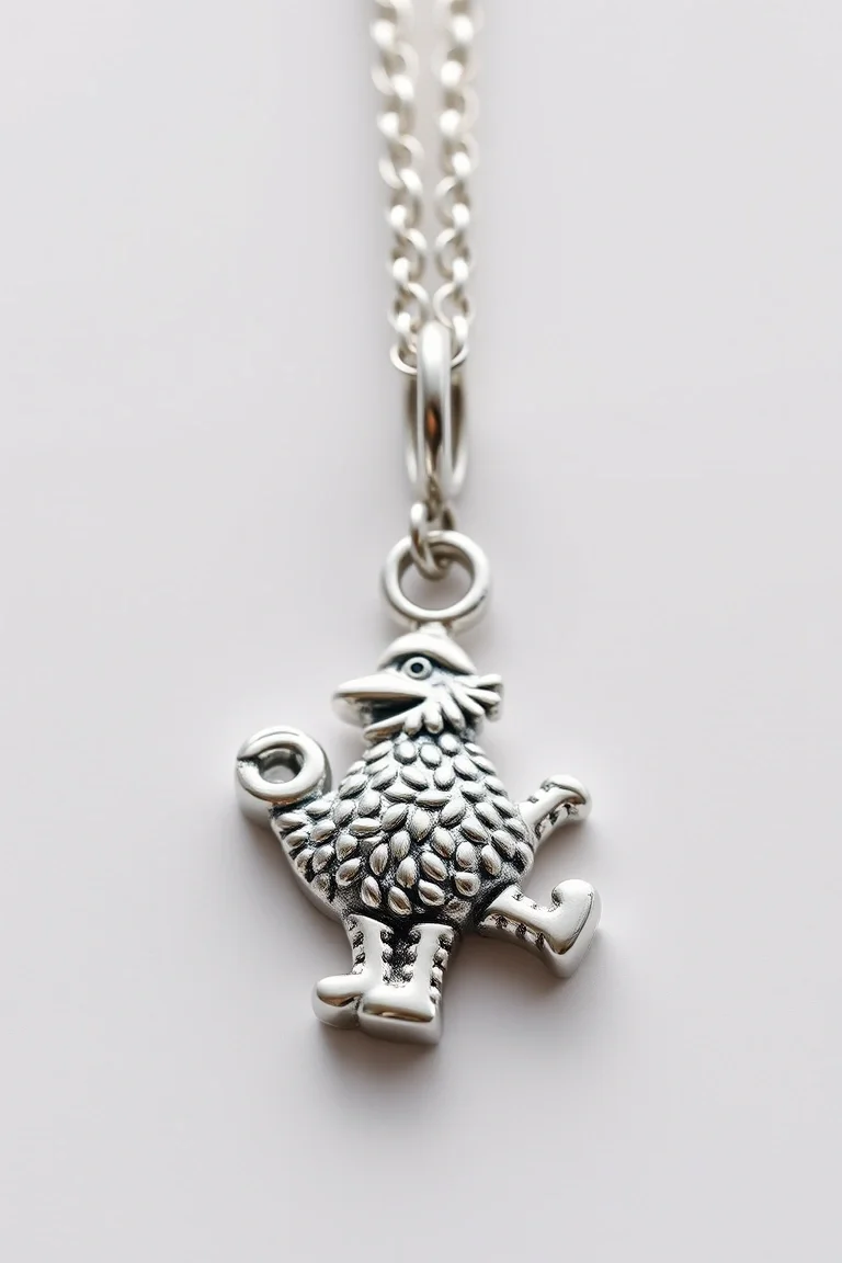 Sterling Silver Sesame St. Charm With Chain