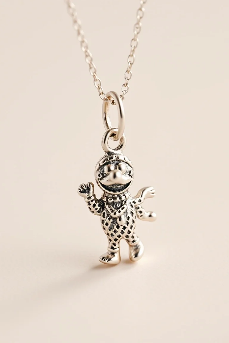 Sterling Silver Sesame St. Charm With Chain