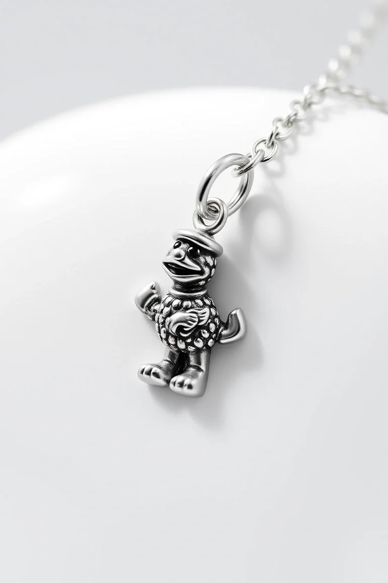 Sterling Silver Sesame St. Charm With Chain
