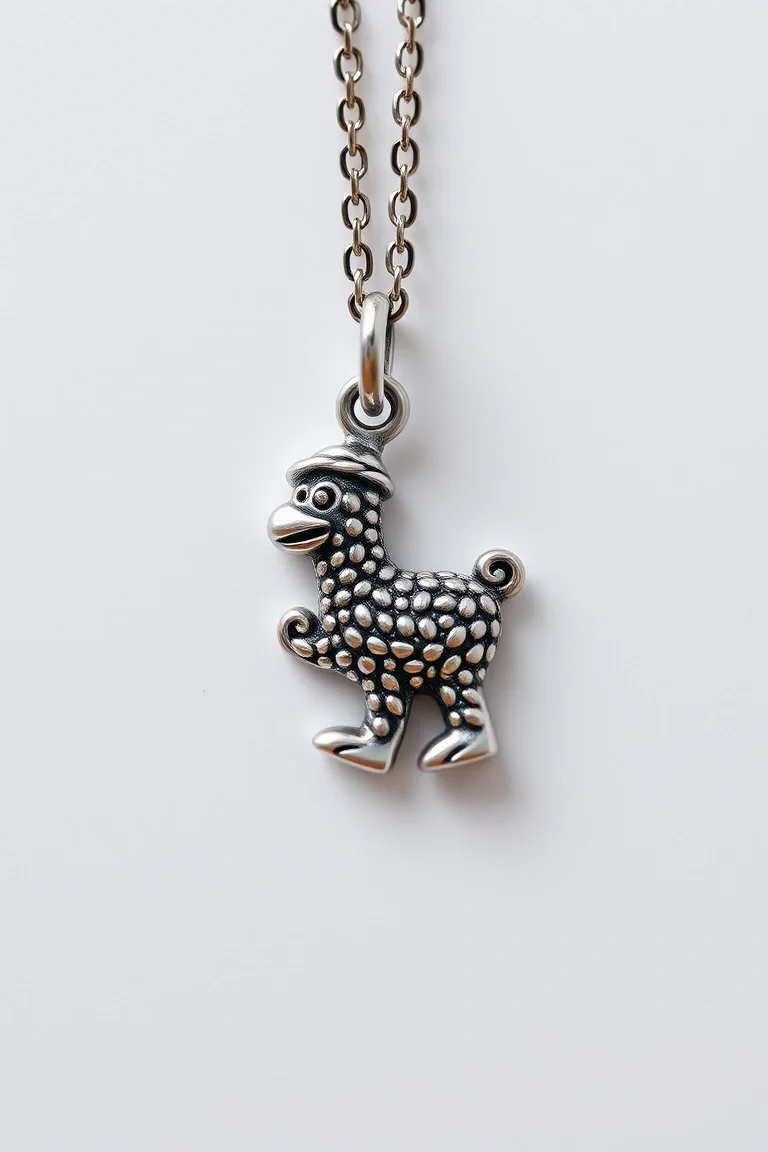 Sterling Silver Sesame St. Charm With Chain